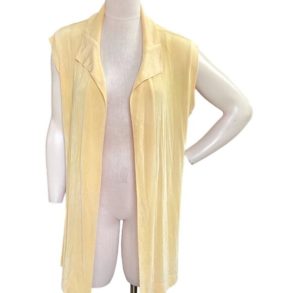 Chico's Travelers Tunic Vest Top Sz 3 (XL/16) Yellow #92V - Picture 3 of 8
